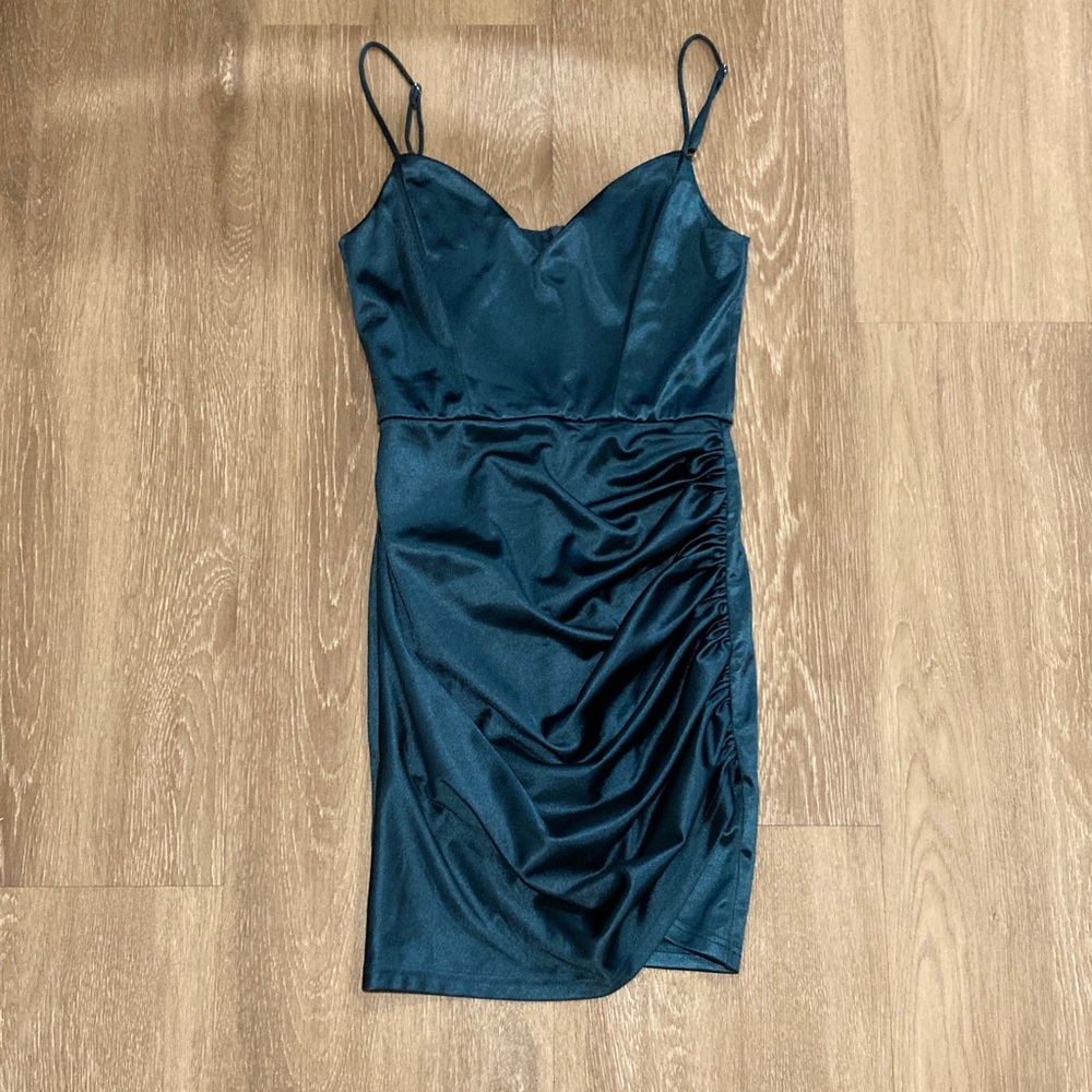 Dark green body con dress